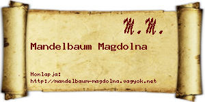 Mandelbaum Magdolna névjegykártya